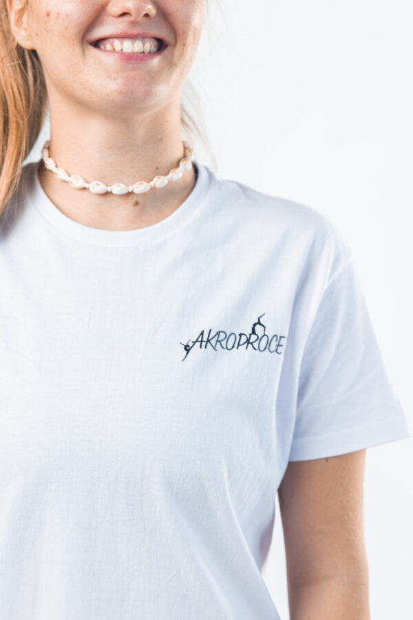 Biały Akro T-shirt- klasyk - obrazek 3