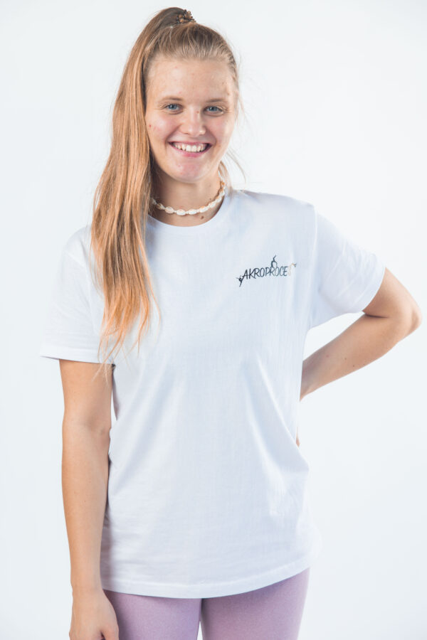 Biały Akro T-shirt- klasyk
